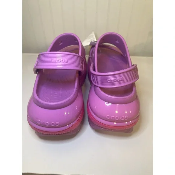 Crocs Classic Mega Crush Sandal Womens 11 Men's 9 Juice Pink 207989-6WQ Platform - Picture 7 of 9